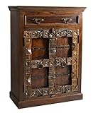 SIT-Möbel Almirah 5169-30 koloniale Hochkommode, zwei Türen & 1 Schublade, recyceltes Holz, 90x45x120 cm