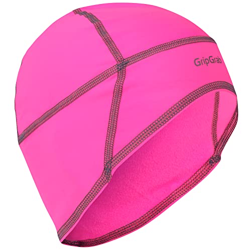 GripGrab Leichte Thermal Unterhelm Mütze Kopfbedeckung, Pink Hi-Vis, L (60-63 cm)