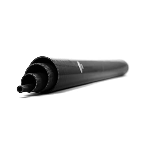 NovaNox® Silikonschlauch 1m ID 6-102mm Ladeluft- Kühlerschlauch *Größe wählbar*, Innendurchmesser:Ø 76 mm, Farbe:Schwarz