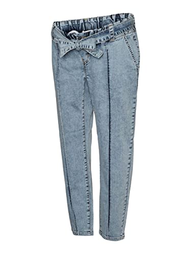 MAMALICIOUS Damen Mlcedar Cropped Regular Jeans, Light Blue Denim/Detail:washed, 27W / 32L EU