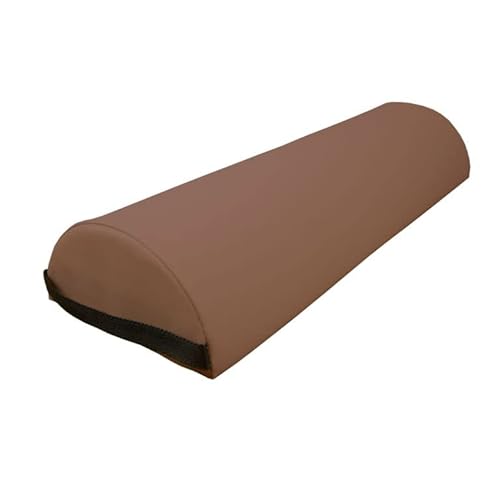 Zen Große Halbrolle - Zubehör für Massageliegen- 66 cm x 23 cm x 11 cm - für Lagerung in Rücken- und Seitenlage - Unterlage für Fuß- und Kniegelenken (Schokolade)
