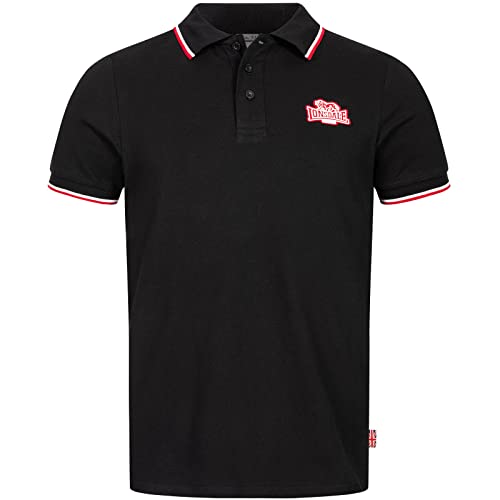 Lonsdale London Kellaton Poloshirt Herren Shirt (Black, XXL)