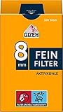 Gizeh Aktivkohlefilter 8mm Zigarettenfilter Feinfilter cigarette 100x 100