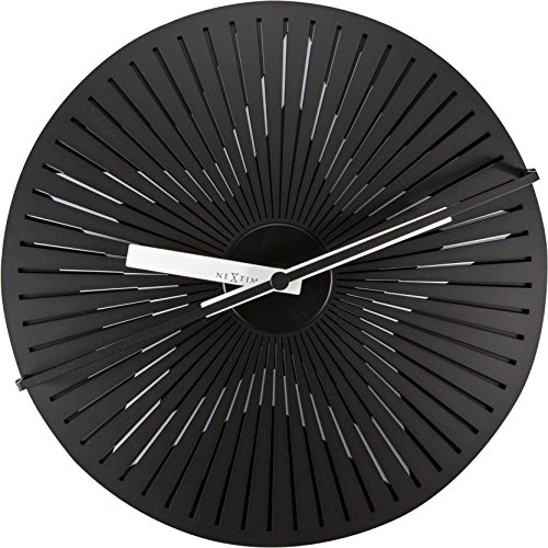 NeXtime 3129.0 Motion Clock Star Wanduhr Metall schwarz 30,7 x 30,7 x 7,4 cm