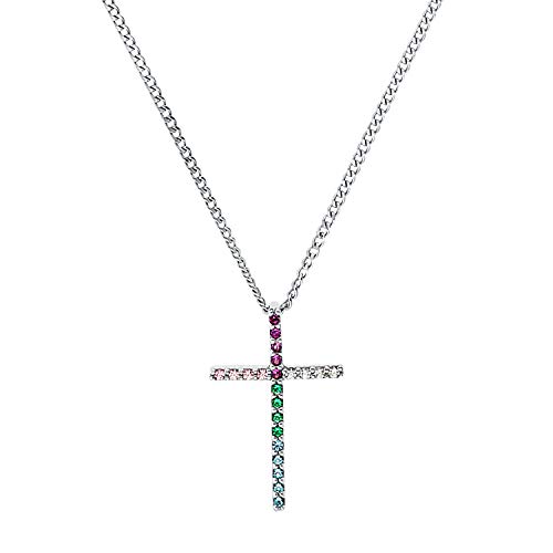 Prinzessin Lillifee Silber Kinder-Halskette für Mädchen Kreuz Rainbow 2031165