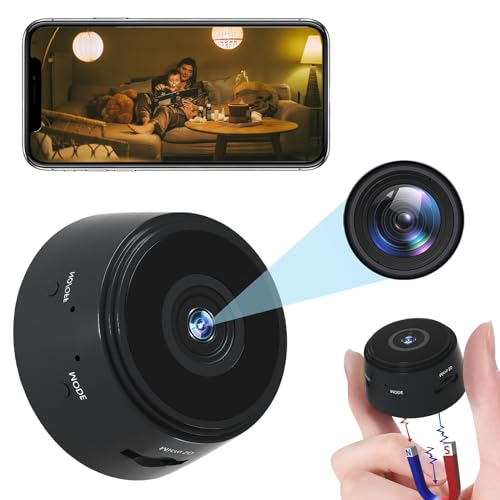 Zeerkeer Mini Kamera 1080 HD WLAN Mini Überwachungskamera Live Übertragung Handy APP für Kamera Überwachung Innen Kleine WiFi sicherheitskamera Kompakte Microkamera Bewegungsmelder Nachtsichtkamera