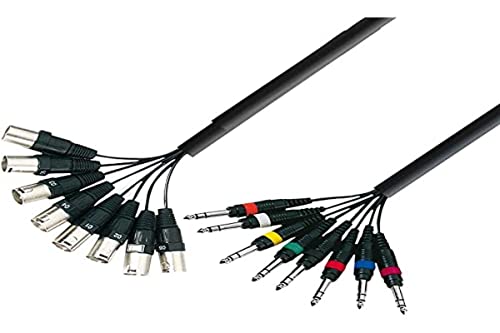 Adam Hall 3 Star Series 3 m 8 x XLR-Kabel männlich auf 8 x 6,3-mm-Klinkenstecker