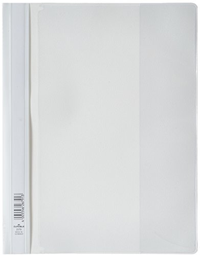 Durable 257902 Angebotshefter Duraplus mit Sichttasche (für A4) 25er Packung weiß