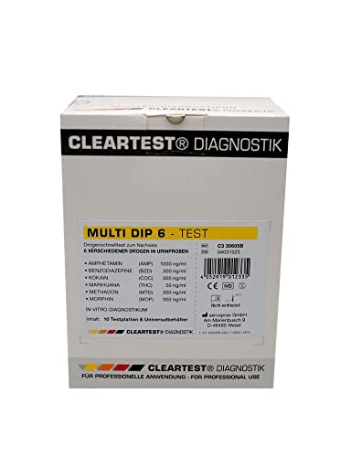 CLEARTEST 4031523 Multi Dip 6 Test (10-er Pack)