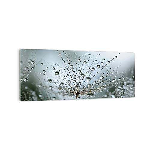 DekoGlas Küchenrückwand 'Blume im Regen' in div. Größen, Glas-Rückwand, Wandpaneele, Spritzschutz & Fliesenspiegel