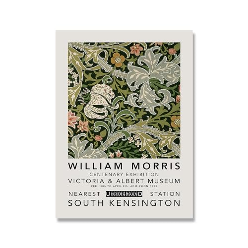 William Morris Poster Blume Blatt Wandkunst Illustration Leinwand Gemälde William Morris druckt Moderne Bilder für Zimmer Haus Dekor 50x70cm Kein Rahmen