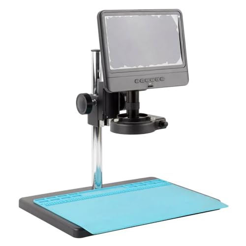 Mikroskop-Zubehör-Kit 12MP 1080P 8,5 Zoll LCD-Monitor Industrieller Digitalzoom TF-Videomikroskop-Kamerasystem 100X 120X 180X 300X 200X 500X Objektiv optional Mikroskopische Objektträger (Size : 120X