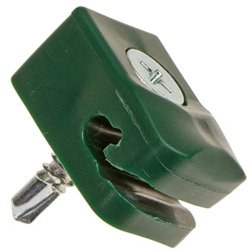 HaGa® Drahthalter mit Schraube 50 Stück - Spanndrahthalter 16mm x 26mm in grün