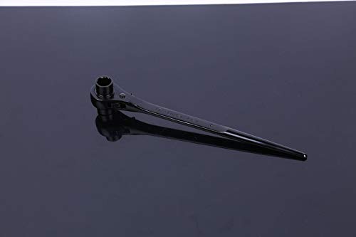 Podger Schraubenschlüssel BE-TOOL 19 x 21 mm Sechskant-Gerüst-Ratschenschlüssel, Edelstahl, Doppelkopf, spitzer Griff