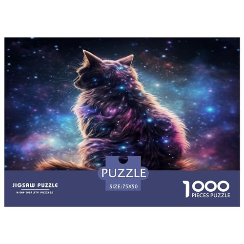 Galaxy Cats 1000 Teile Für Erwachsene Puzzle Home Decor Family Challenging Games Educational Game Geburtstag Stress Relief Toy 1000pcs (75x50cm)