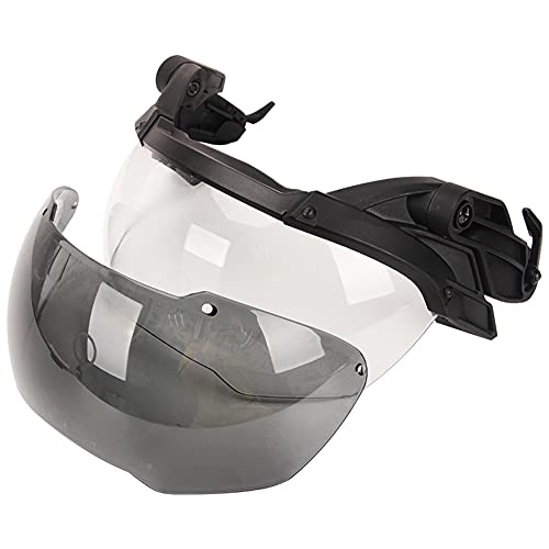 AQzxdc Taktisches Taschenlampen-Set, Verstellbares Helmvisier, mit Airsoft-Helm und Helmüberzug, für Paintball BBS Gun Shooting Game Halloween Cosplay Party,Goggles
