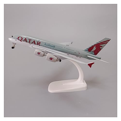VaizA Flugzeuge Outdoor Toy Für Air Qatar Airbus 380 A380 Airlines Flugzeug Modell Druckguss Flugzeug Modell Flugzeug W Räder Fahrwerke 20 cm