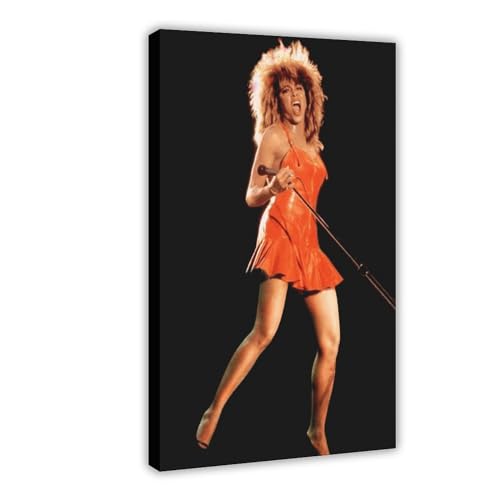 OffsuM Leinwand-Poster, Motiv: Sängerin Tina Turner, Wandkunst, Dekor, Bild, Gemälde für Wohnzimmer, Schlafzimmer, Dekoration, Rahmenstil, 40 x 60 cm, 6 Stück