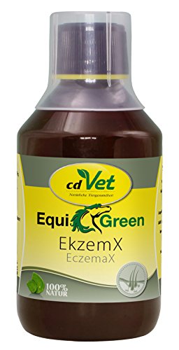 cdVet Naturprodukte EquiGreen EkzemX 250 ml - Pferde - Sofortunterstützung für Leber und Niere - Kräutermischung - Fell- und Hautprobleme - Stoffwechselvorgänge + Kapillardurchblutung - Gesundheit-