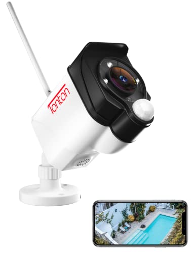 Tonton Full HD 1080P Funk Überwachungskamera 2.0 MP WLAN Kamera Ersatz für Wireless NVR System, 3,6mm Linse, Super 30M Nachsicht PIR Sensor Metallgehäuse (Ersatzkamera für 1080P Funksystem)