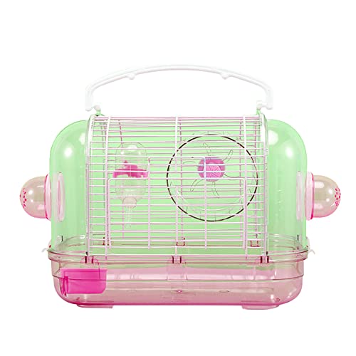 Vogelkäfig für Hamster, Reisekäfig aus transparentem Kunststoff, gute Belüftung, abnehmbares Design, leicht zu reinigen, für Rennmäuse, kleine Ratten