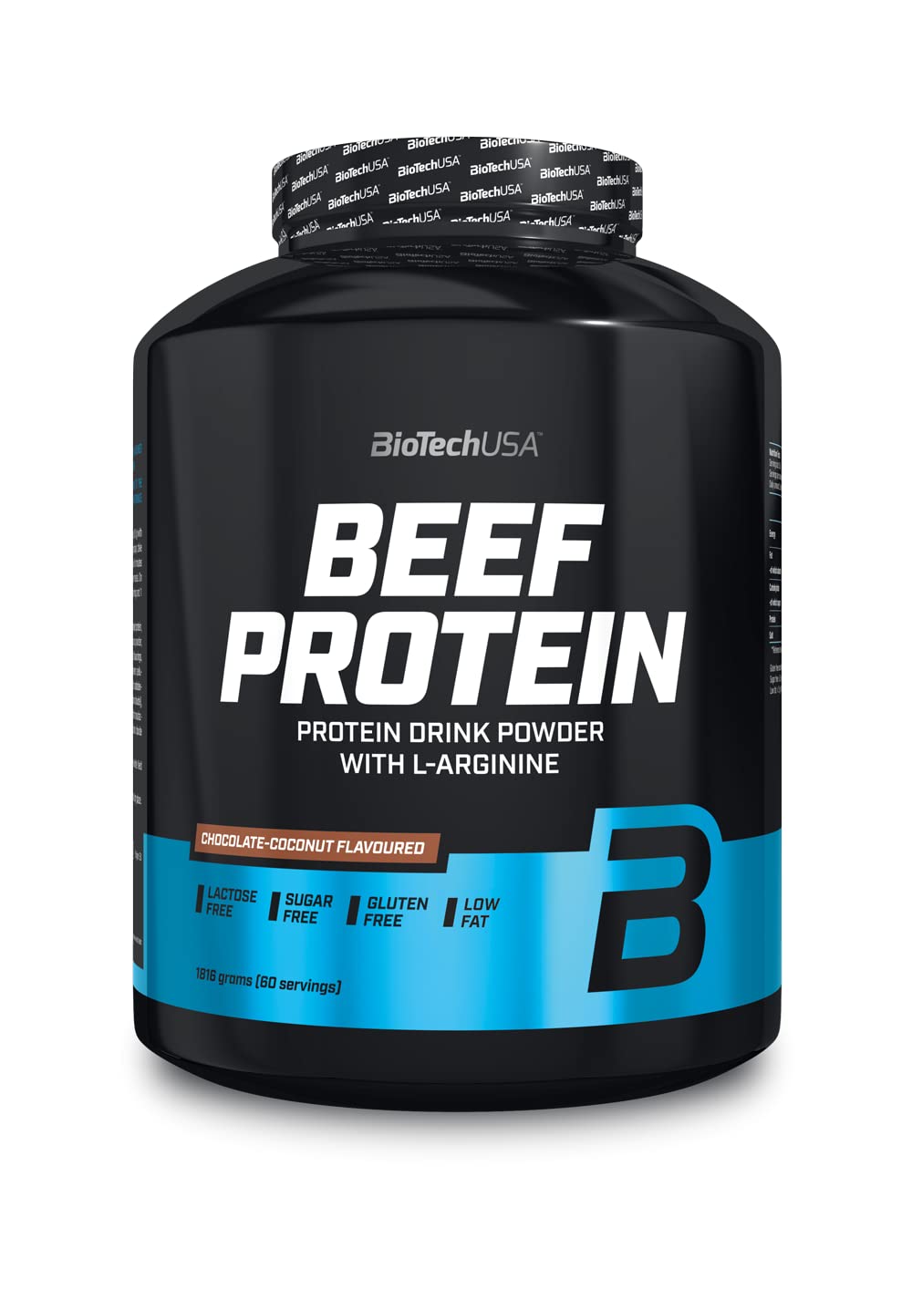 BioTechUSA Beef Protein, 87% hydrolysiertes Protein-Peptid-Formel, Laktose- und Gluten-frei, fettarm, zuckerfrei, Paleo-Diät-freundlich, 1,816 kg, Schokolade-Kokos