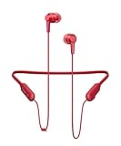 Pioneer SE-C7BT(R) Hifi In-Ear Kopfhörer (Aluminiumgehäuse, Bedienelement, Mikrofon, Bluetooth, NFC, 7 Stunden Wiedergabe, leicht-kompakt-bequem, für iPhone, Android Smartphones), Rot