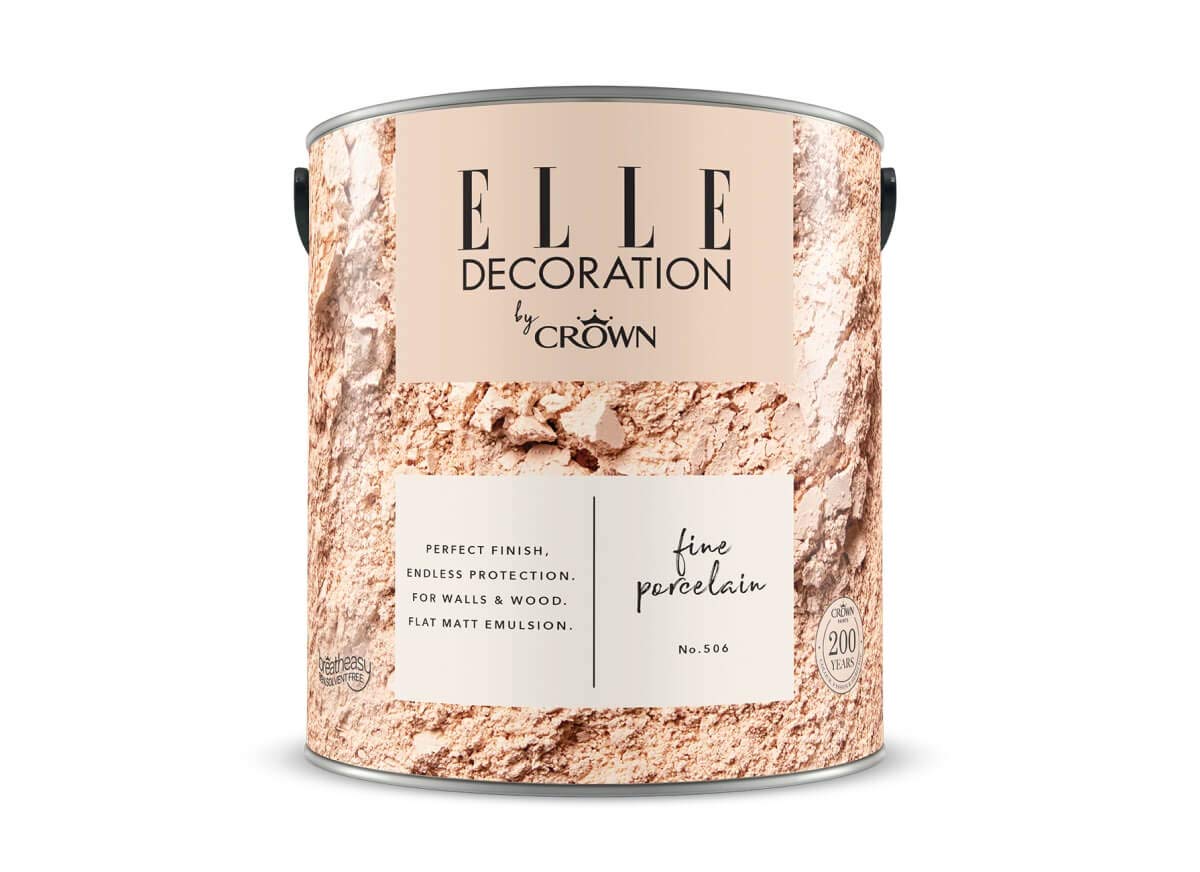 ELLE DECORATION Fine Porcelain No. 506, 2,5 L, extra-matte Premium Wandfarbe für Innen, für Wände und Holz, hohe Deckkraft, Innenfarbe, heller und leichter Cremeton