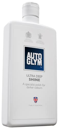 Autoglym Ultra Deep Shine, Tiefenglanz Autopolitur und Glanzschutz für die Autokarosserie, Entwickelt für Dunkle Farben, Entfernt Leichte Kratzer und Füllt Schrammen und Riefen - 500ml-Flasche