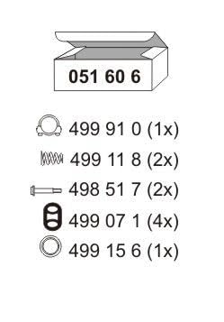 Montagesatz für Schalldämpfer Auspuff original ERNST (051606)