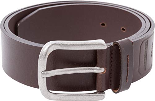 Brax Herren MASTERPIECE Büffelleder uni Schließe American Silver Gürtel, Braun (Darkbrown 52), 673 (Herstellergröße: 85)