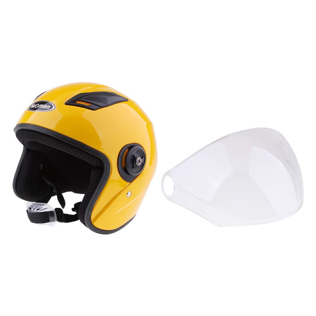 Tubayia Motorradhelm Klapphelm Integralhelm Schutzhelm Motorrad Helm mit Sonnenblende für Damen (Gelb)