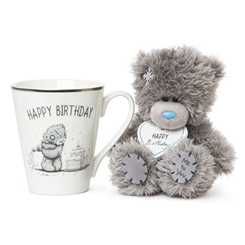Me to You Tatty Teddy Tasse und Geschenk-Set, Happy Birthday“-Motiv, aus der Signature-Kollektion, Weiß