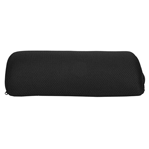 Xirfuni Keilkissen, Fußstütze unter dem Schreibtisch, Gute Belastbarkeit Halbzylindrisch geformte Schmerzlinderung Entspannendes Massagekissenpolster für das Schlafen im Büro(Black)