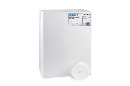 Funny Kernloses Toilettenpapier, für Markenfreie Spendersysteme, 2 lagig, 900 Blatt, hochweiß, , 1er Pack (1 x 36 Stück)