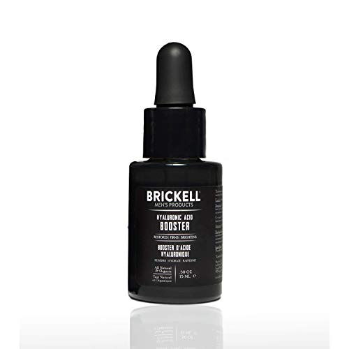 Brickell Men Hyaluronsäure-Booster-Serum für Herren, natürlicher und organischer Hyaluronsäure-Booster für das Gesicht, um feine Linien und Falten zu befeuchten und zu reduzieren