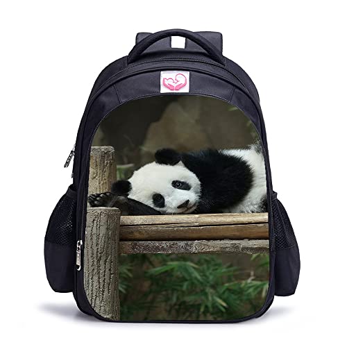 xkmyt Erwachsene Kinderrucksack Panda Erwachsener Rucksack Wasserdichter ultraleichter Freizeitrucksack Schultasche （41x28x12 cm/16 Zoll） 3D gedruckter Rucksack