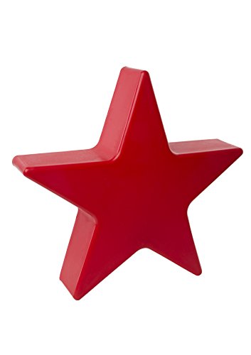 8 seasons design | Stern Deko Stimmungsleuchte Shining Star (E27, Ø 60 cm, IP44 niederschlagsbeständig, Winterdekoration, Beleuchtung für Garten & Haus) rot