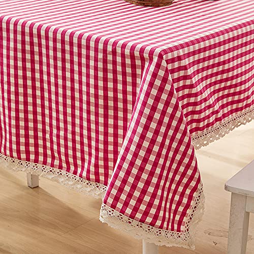 XQSSB Tischtuch Wasserabweisend Tischwäsche Dauerhaft Rechteckige Lotuseffekt Tischtuch Rosa A 120 × 160 cm