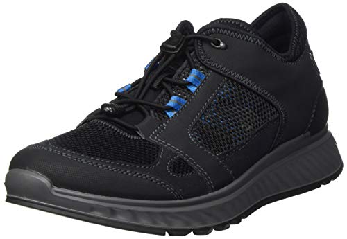 ECCO Herren EXOSTRIDEM Sneaker, Schwarz (Black/Olympian Blue 51773), 44 EU