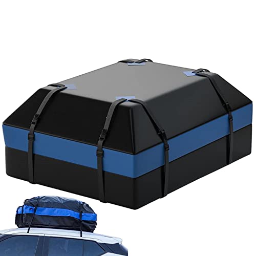 Gepäcktasche Auto Dachtasche Auto wasserdicht 600D Dachgepäckträger ohne Dachgepäckträger 15 CF Dach wasserdichte Tasche für alle Autos mit/ohne Gepäckträger