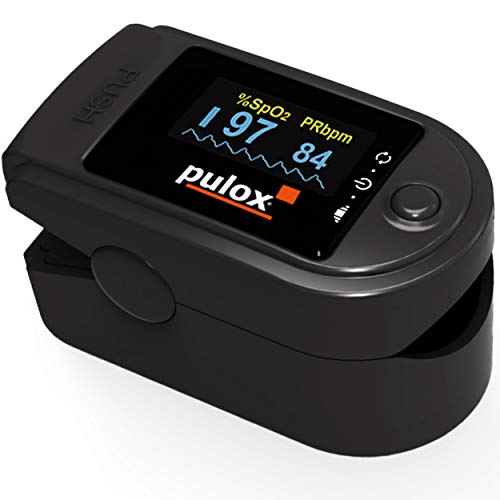 Pulsoximeter Pulox PO-200A Solo schwarz mit Alarm und Pulston