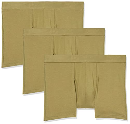 Amazon Aware Herren Boxershorts aus Baumwoll-Modal schlanke Passform, 3er-Pack, Salbeigrün, XL