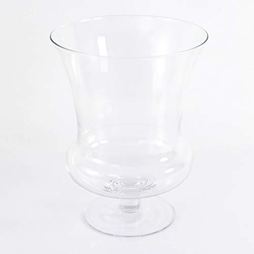 INNA-Glas Pokal Vase - Blumenvase CARA aus Glas, klar, 35cm, Ø 27cm - Glasvase