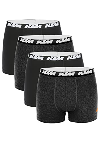 KTM Boxer Men Herren Boxershorts Pant Unterwäsche 12 er Multipack, Farbe:Dark Grey / Black, Bekleidungsgröße:XXL