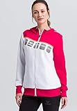 ERIMA Damen Jacke 5-C Trainingsjacke mit Kapuze, weiß/love rose/peach, 48, 1031919