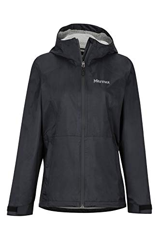 Marmot Damen Wm's PreCip Eco Plus Jacket Hardshell Regenjacke, Winddicht, wasserdicht, atmungsaktiv, Black, XS