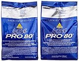 Inkospor Active Proteinshake Pro 80 Beutel 2er Mix Pack (2 x 500 g) Schoko/Haselnuss, 1er Pack (1 x 1 kg)