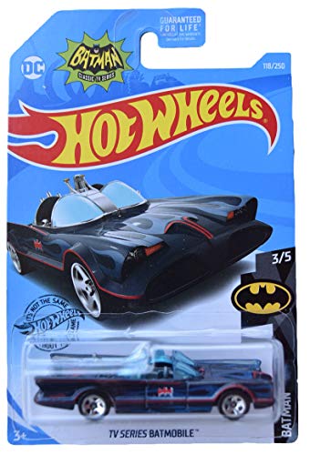 Hot Wheels Batmobile 118/250, Black with Blue Flames