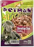 Petman Vital Power Seelachs, 6 x 1000g-Beutel, Tiefkühlfutter, gesunde, natürliche Ernährung für Hunde, Hundefutter, BARF, B.A.R.F.